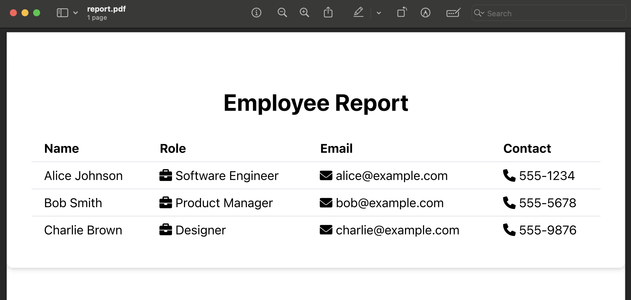 Generated invoice with tailwind